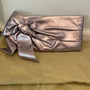 Valentino Garavani Metallic Lavender Clutch. Pre-Loved